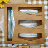 Durable Square Bamboo Food Storage Container with Lacquer Finish Drawer Storage Box