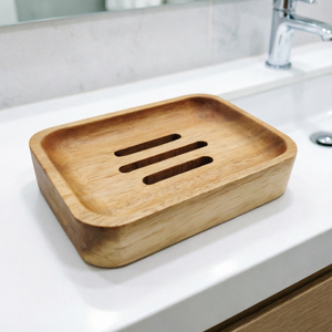 Custom Factory Direct Wholesale Bathroom Wooden Bamboo Natural Soap Dish Holder Wood Storage Soap Box Container