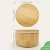 Eco-Friendly Carved Bamboo Salt Keeper with Laser Logo Swivel Lid Stylish Multifunction Seasoning Storage for Home Kitchen Use