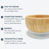 Custom Round Shape Bamboo Bowl with Silicone Suction for Babies and Kids Children's Tableware for Dining