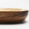 Wholesale Customized Handmade Solid Black Acacia Wood Dinner Charger Plates Round Dessert Platters Home and Restaurant Use