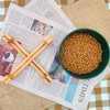 Customize Non-slip Bamboo Wooden Stand Polished Ceramic Eco-Friendly Camping Free Sample Pet Dog Bowl