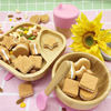 The Baby Feeds the Combination Cutlery Bamboo Does Not Contain BPA Bamboo Baby Plate & Bowl
