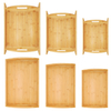 Bamboo Wooden Rectangular Tea Tray Solid Wood Tray Trays Hotel Bamboo Dinner Plate