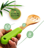 Bamboo Colorful Kitchen Utensils Set with Silicone Handle