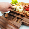 Luxury Wood Cheese Board and Knife Set Bamboo Cheese Board Large Wood Cheese Board