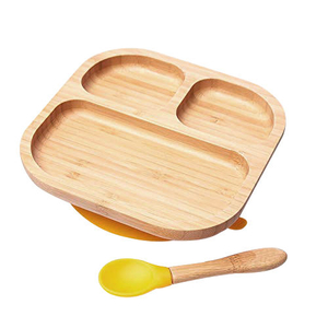 Eco Bamboo Baby Plate with Suction Ring