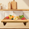 Acacia Wood Column Base Tray Cutting Board Kitchen and Home Decorative Chopping Block