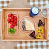 Manufacturer Direct Natural Bamboo and Wood Tray for Bathroom Food and Fruit Transport Kitchen and Living Room Service Tray