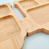 Yczm Custom Cheap Dry Fruit Wood Bamboo Divider Snack Serving Plate, Bamboo Nuts Serving Tray