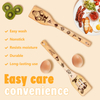 Customized Logo Natural Kitchen Laser Engraved Bamboo Utensils Set Large Cooking Wooden Spoon