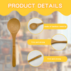 Custom Eco-Friendly Bamboo Tea Spoons with Logo 10ml Capacity Tea Jam Coffee Serving Spoon Scoop