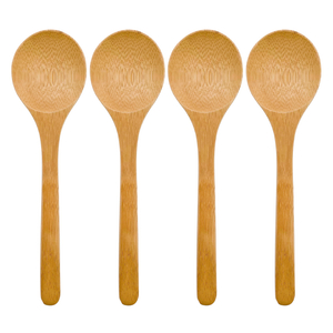 Custom Eco-Friendly Bamboo Tea Spoons with Logo 10ml Capacity Tea Jam Coffee Serving Spoon Scoop