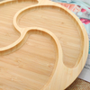 Bamboo Baby Plate Round Shapes Eco-friendly Dinner Tableware Feeding Wood Bamboo Baby Plate for Kids