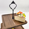 Multi-Layer Wooden Shelf for Cake Display Fruit and Snack Tray with Pendulum Pieces for Dessert Table