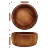 Wholesale High Quality Eco-Friendly Biodegradable Acacia Wood Cooking Bowls Salad Bowls American Style for Home Use
