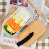 OEM Design Bamboo Kids Bento Lunch Box With Bamboo Cutting Board Lid Japanese Bento Box