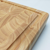 End Grain Cutting Board Large Rubber Wood Cutting Board with Juice Groove