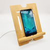 Hot Selling Portable Mobile Phone Holder Custom logo Bamboo Phone Stand Holder for Smart Phone