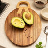 Acacia Wood Cutting Board with Handle Eco-Friendly Kitchenware Dishwasher Safe Chopping Board for Cheese & Charcuterie Serving