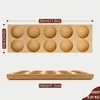 Wooden Double Row Egg Storage Box Home Organizer Rack Eggs Refrigerator Holder Kitchen Fresh Keeping Accessories