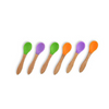 100% Food Grade Custom Logo Kitchen Spoon Toys Baby Spoon Wooden Silicone Spoon