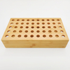 Laboratory test Glass Tube Coffee Beans Flower Tea Display Rack Holder Bamboo Wooden test Tube Spice Rack