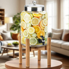 Multifunctional American Style Bamboo Adjustable Storage Rack for Beverage Dispenser Pet Bowl Flower Pot Holder