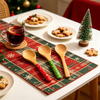 Eco-Friendly Christmas Bamboo Cooking Spoons, Durable Wooden Utensils for Kitchen Stirring & Holiday Serving