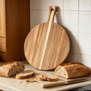 Acacia Wood Pizza Peel, 12 Inch Cutting Board, Acacia Wooden Cheese Paddle Board, Acacia Wood Cutting Board