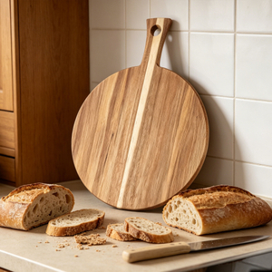 Acacia Wood Pizza Peel, 12 Inch Cutting Board, Acacia Wooden Cheese Paddle Board, Acacia Wood Cutting Board