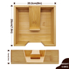 Natural Bamboo Napkin Holder for Table, Napkin Dispenser, Decorative Beverage Napkin Holder for Kitchen, Home, Bar