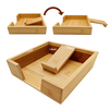 Natural Bamboo Napkin Holder for Table, Napkin Dispenser, Decorative Beverage Napkin Holder for Kitchen, Home, Bar