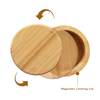 Hot Selling Bamboo Spice Jar with Swivel Lid, Durable Wooden Seasoning Holder for Salt, Pepper & Condiments