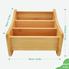 Modern Bamboo Storage Organizer Factory Direct Sales Rectangular Desktop Storage Box Lacquer Technique for Learning Office