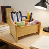 Modern Bamboo Storage Organizer Factory Direct Sales Rectangular Desktop Storage Box Lacquer Technique for Learning Office
