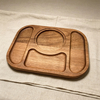 Rustic Natural Acacia Wood Tray Wholesale Rectangular Wooden Fruit Tray