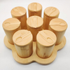 Wholesale Luxurious Salt Containers Kit Camping Hexagonal Spice Box with 7 Individual Compartments & Rotating Tray for Parties