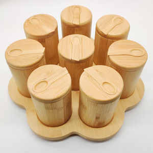 Wholesale Luxurious Salt Containers Kit Camping Hexagonal Spice Box with 7 Individual Compartments & Rotating Tray for Parties