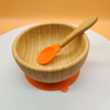 Mix & Match Organic - Bamboo Baby Gift Set. Bamboo Baby Bowl + Bamboo Baby Divided Plate + 5 Assorted Spoons Set. Great