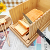 Kitchen Tools Folding Bamboo Bread Slicer Utensil Set Cutting Guide Knife Natural Color BSCI Certified Hand Wash Only YCZM Brand