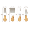 Cheap Eco-Friendly Stainless Steel Cheese Slicer Butter Knife Set Cheese Butter Cake Board Cutter Tool Cutting Knife Wooden