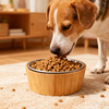 Hot Selling Polished BPA Free Bamboo & 304 Stainless Steel Dog Food Bowl Rack for Camping Use Cats & Dogs