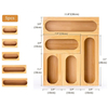 5 Pcs Bamboo Ziplock Bag Storage Organizer Food Storage Bag Organizer and Dispenser Compatible for Drawer