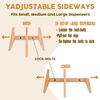 Hot Selling High Quality Bamboo Dog Bowl Stand Foldable Durable Eco-Friendly Adjustable Width Natural Color Contemporary Kitchen