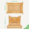 Hot Seller Premium Bamboo Bread Slicer Set Large Knife Crumb Catcher Tray Wholesale Kitchen Usage Wood Plastic Handle Box