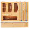 Kitchen Bamboo Drawer Organizers with Plastic Foil Wrap Dispenser Holder Foldable Ziplock Bag Storage Organizer Wooden Lids