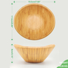 High Quality Customizable Large Irregular Oval Bamboo Bowl American Style Fruit Salad Tableware Wholesale Japan Dinnerware
