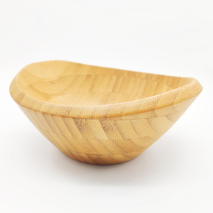 High Quality Customizable Large Irregular Oval Bamboo Bowl American Style Fruit Salad Tableware Wholesale Japan Dinnerware