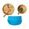 Large Amount of Preferential Natural Environmental Health Tableware | the Bamboo Baby Feeding Tableware Set Comes with a Bib